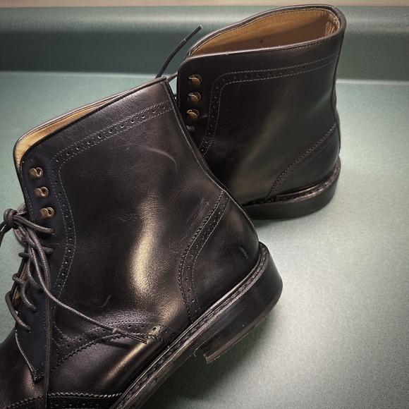 JACK ERWIN Original Goodyear Welted Boots Black Handmade In Spain Men's 10.5 - Picture 9 of 16